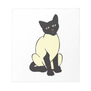 Siamese Kattenhuisdier Schattigee Destiny Dieren Notitieblok