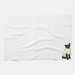 Siamese Kattenhuisdier Schattigee Destiny Dieren Theedoek
