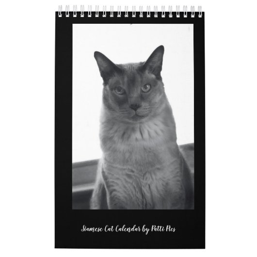 Siamese Kattenkalender Kalender (Achterkant)