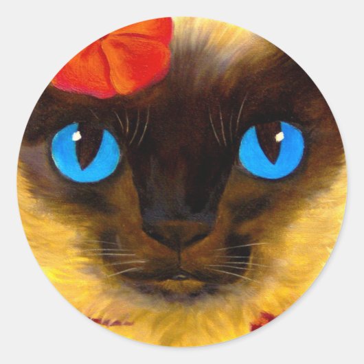 Siamese kattenkatalysatoren - Multi Ronde Sticker (Voorkant)