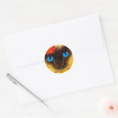 Siamese kattenkatalysatoren - Multi Ronde Sticker (Envelop)