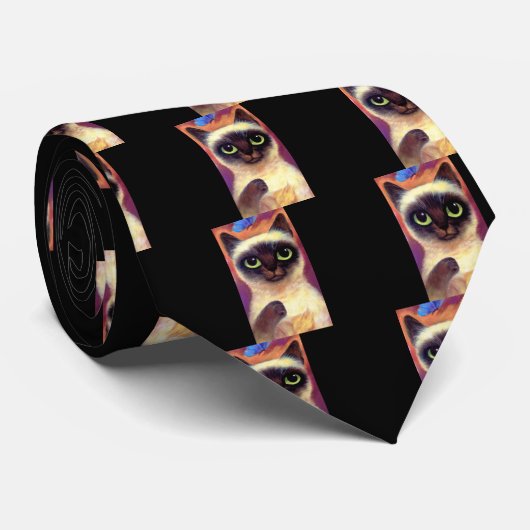 Siamese kattenkattenvlinder art - Multi Stropdas (Opgerold)