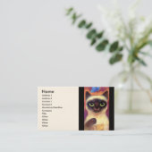 Siamese kattenkattenvlinder art - Multi Visitekaartje (Staand voorkant)