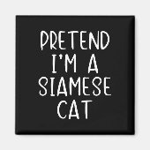 Siamese Kattenkostuum Halloween Lazy Easy Magneet (Voorkant)