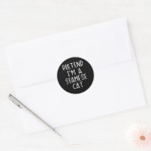 Siamese Kattenkostuum Halloween Lazy Easy Ronde Sticker (Envelop)