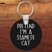 Siamese Kattenkostuum Halloween Lazy Easy Sleutelhanger (Voorkant)