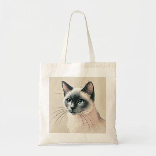 Siamese kattenkunst - Schattige cadeau voor dieren Tote Bag (Voorkant)