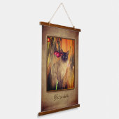 Siamese kattenpolijsten met bloemen op maat hangend wandkleed (Gebogen)