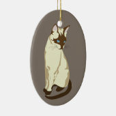 Siamese kattenporseleinen keramisch ornament (Rechts)