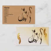 Siamese kattenprofielkaart visitekaartje (Voorkant / Achterkant)