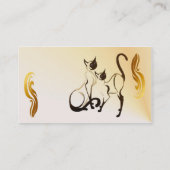 Siamese kattenprofielkaart visitekaartje (Achterkant)