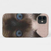 siamese kattenritselen oud oud gebarsten hallo Case-Mate iPhone case (Achterkant (horizontaal))