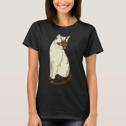 Siamese kattenT-shirt T-shirt (Voorkant)