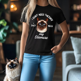 Siamese kattentherapie t-shirt
