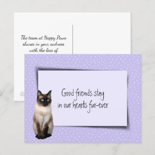 Siamese kattenvoer verlies van dierenartsen briefkaart