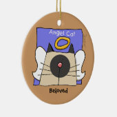 Siamese Keepomwille Cat Angel personaliseren Keramisch Ornament (Rechts)