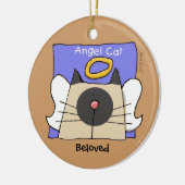 Siamese Keepomwille Cat Angel personaliseren Keramisch Ornament (Links)