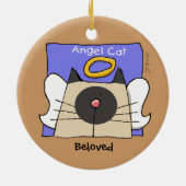 Siamese Keepomwille Cat Angel personaliseren Keramisch Ornament (Achterkant)