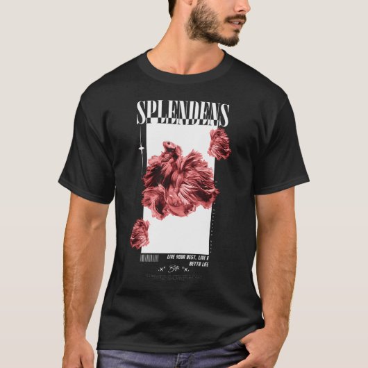 Siamese kempvis Betta Leven Vis Aquarium T-shirt (Voorkant)