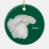 Siamese kempvis keramisch ornament (Achterkant)