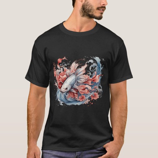 Siamese kempvis, mooie vis t-shirt (Voorkant)
