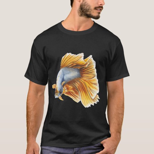 Siamese kempvis oranje t-shirt (Voorkant)