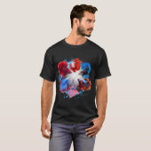 Siamese kempvis t-shirt (Voorkant volledig)