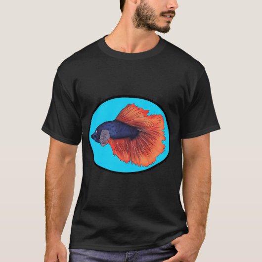 Siamese kempvis t-shirt (Voorkant)