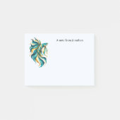 Siamese kempvis Turquoise Persoonlijk Post-it® Notes (Voorkant)