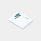 Siamese kempvis Turquoise Persoonlijk Post-it® Notes (Schuin)