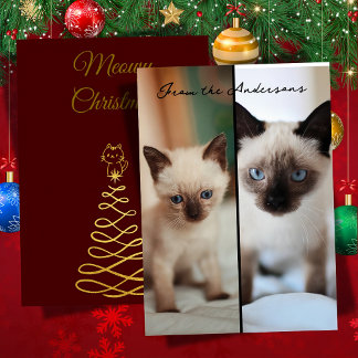 Siamese kerst feestdagenkaart