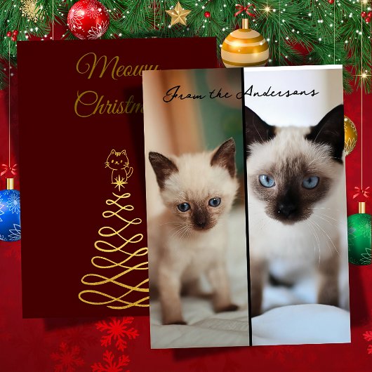 Siamese kerst feestdagenkaart