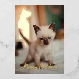 Siamese kerst folie feestdagenkaart