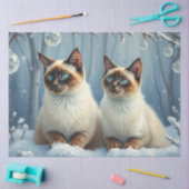 Siamese Kerstkatten Vloeipapier Tissuepapier (Craft)