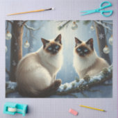 Siamese Kerstkatten Vloeipapier Tissuepapier (Craft)