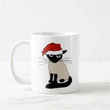Siamese Kerstman - Grappige Kerst Vakantie Kat