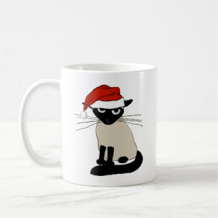 Siamese Kerstman - Grappige Kerst Vakantie Kat Koffiemok