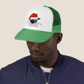 Siamese Kerstman - Grappige Kerstvakantie Kerstkat Trucker Pet (In situ)