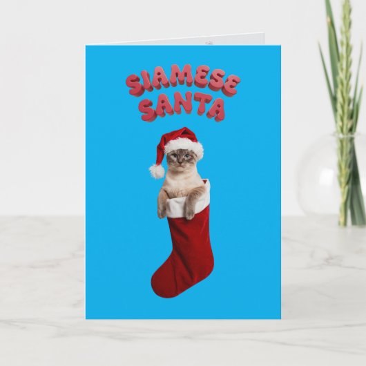Siamese kerstvoorraad kaart (Voorkant)