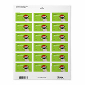 Siamese kerstwetten - grappige kerstkat etiket (Full Sheet)