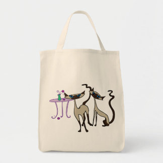 Siamese keukentas voor katten tote bag