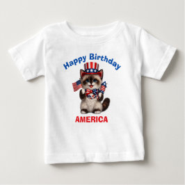 Siamese Kitten (1o) Patriotic Kid T-Shirt