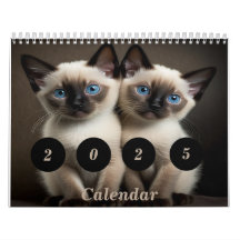 Siamese kitten aangepaste kalender voor kattenlief