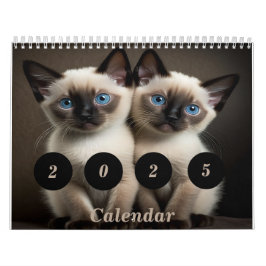 Siamese kitten aangepaste kalender voor kattenlief