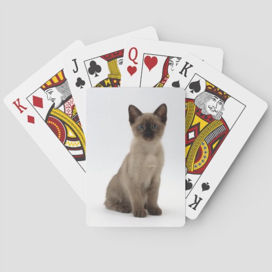 Siamese Kitten Cat Playing Cards Pokerkaarten (Achterkant)