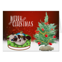 Siamese Kitten Kaart voor kerstmis