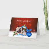 Siamese Kitten Kaart voor kerstmis (Voorkant)