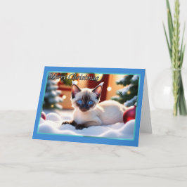 Siamese Kitten Kaart voor kerstmis