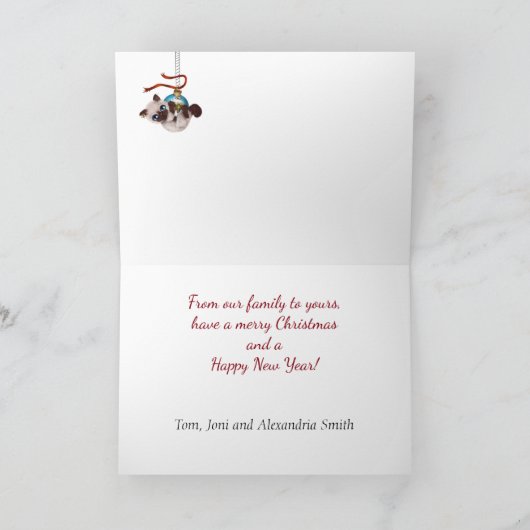 Siamese Kitten Kaart voor kerstmis (Binnen)