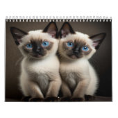 Siamese Kitten-kalender voor kattendeksels Kalender (Hoes)